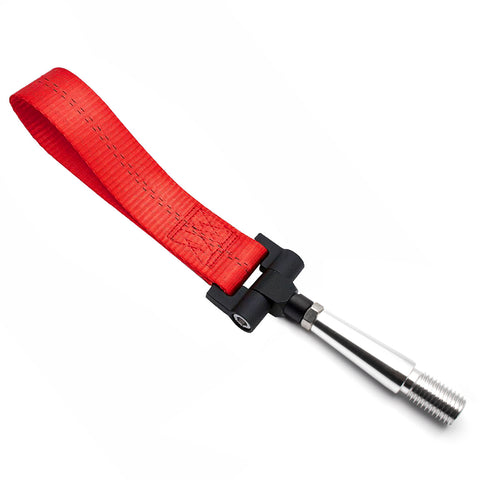 Blue / Black / Red JDM Style Tow Hole Adapter with Towing Strap for Nissan 370Z GTR Juke/Fit Infiniti G37 Q60 QX70 FX35