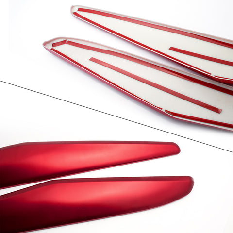 ABS Carbon Fiber / Red ABS Car Console Gear Shift Panel Cover Trim for Honda Accord 2018 2019