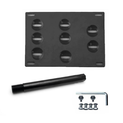 Set Black Front Bumper Tow Hook License Plate Mount Bracket Relocator Kit for Tesla Model 3 2017-up - No Drill