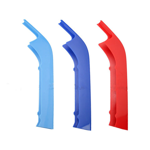 3pcs M-Colored Sport Grille Kidney Insert Trims for 2018 BMW 2 Series 220i 230i (9-beams Grille)