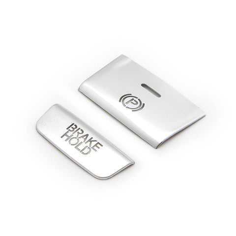 Red / Silver Aluminum Handbrake Button Cap for Honda Accord 2018-2020, Car Electronic Handbrake Parking P Gear BRAKE HOLD Frame Cover Decal Trim