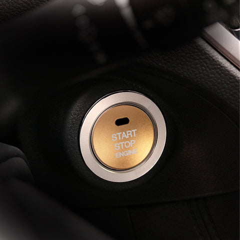 Glossy Gold Aluminum Alloy Engine Start Button Cover Trim For Subaru Forester XV