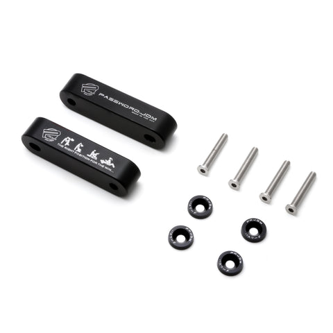 Red / Gold / Blue / Black / Neo / Silver Hood Spacer Riser Kit for Honda Civic Acura Integra, Aluminum Alloy Billet Car Hood Vent Spacer Riser Modification Set