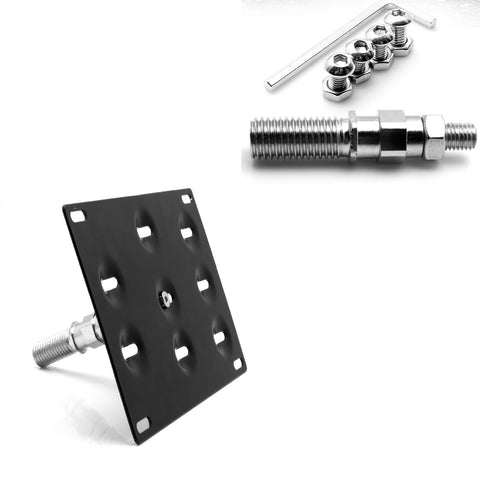 1 Set Black / Gold / Red Sporty Racing Front Tow Hook License Plate Bumper Mounting Bracket Fit for Mazdaspeed 6 2006-2007