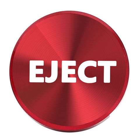 FIRE Missile Cigarette Lighter Push Button Plug Replacement Cover, Aluminum Black, Fit Cars Trucks SUVs with 12V Power Source