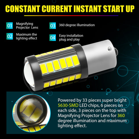 6000K White LED Bulbs for Volkswagen Jetta 2011-2016 Daytime Running Light DRL