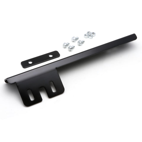 Black / Red Aluminum Front Bumper License Plate Relocator Mounting Bracket Holder Bar Universal