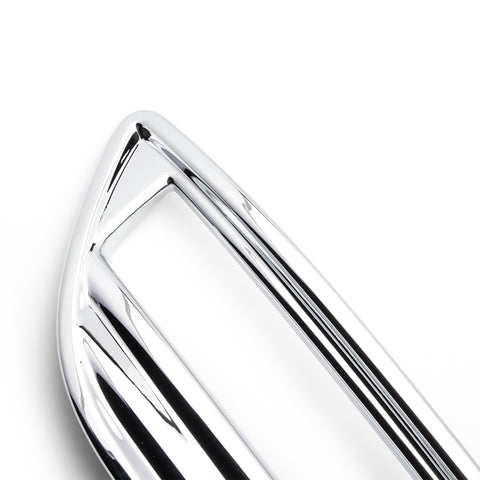 2x ABS Chrome Rear Bumper Reflector Cover Rear Fog Light Frame Moulding Trim for Nissan Sentra Sedan 2016-2019