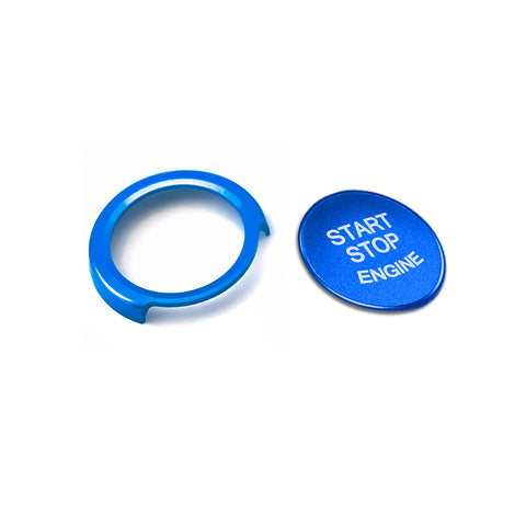 Sporty Blue Engine Start Stop Button Ring Cover for BMW 1 2 series F20 2014-up