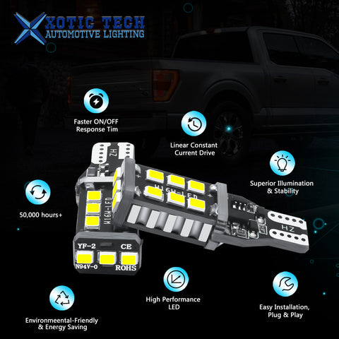 Canbus LED Reverse Back Up Light Bulb 921 912 W16W 904 906 916 White 6000K 15SMD
