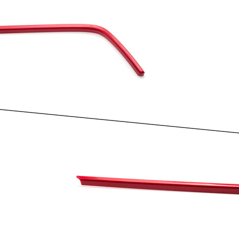 2pcs Red ABS Central Dashboard Air Vent AC Outlet Cover Frame Trim for Honda Civic 10th 2016 2017