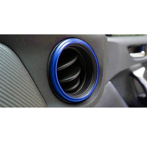 For Toyota 86 2017-2021 Blue Aluminum AC Air Vent Ring Surronding Cover 2pieces