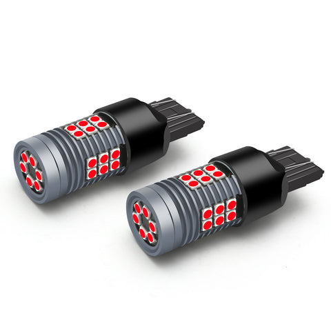 7443 LED Flashing 5-Times Brake Tail Light Lamps Bulbs Safety For Mazda 3 6 CX-5