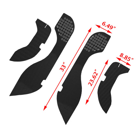 Carbon Fiber Texture Side Door Anti Kick Pad Threshold Guard Stickers Protector Film Trim Decals 4pcs for Honda Accord 10th Gen 2018 2019 2020