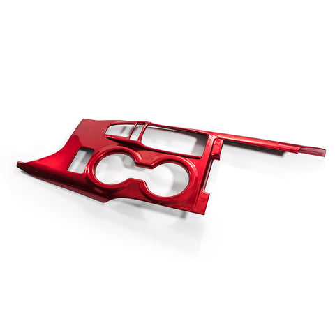 ABS Carbon Fiber / Red / Blue / Wood Gear Shift Frame Console Panel Trims Cover Cup Holder Decor Decal for Toyota Camry 2018-2024