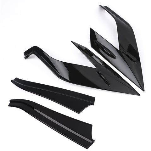 4x Glossy Black Exterior Rear Tail Brake Light Frame Cover Trim For Toyota RAV4 2019-2021