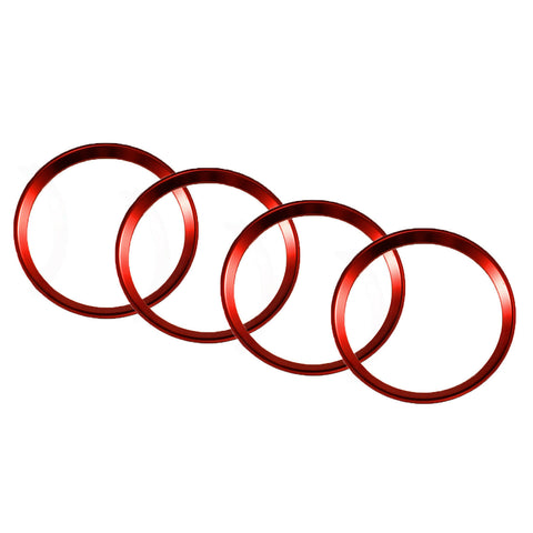 4x Blue / Red Alloy Car Wheel Rim Center Cap Hub Ring Decoration for Toyota Camry 2011-2016