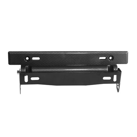 Front Bumper Tow Hook License Plate Mount Bracket Holder Adjustable Universal