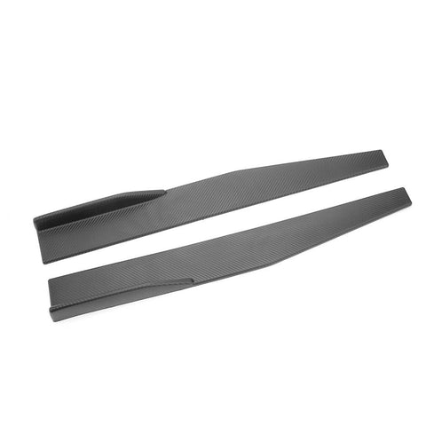 Carbon Fiber Pattern Universal Rear Side Skirt Rocker Winglets Splitters Extensions Diffusers Lip Winglet Body Kit Compatible With Most Cars
