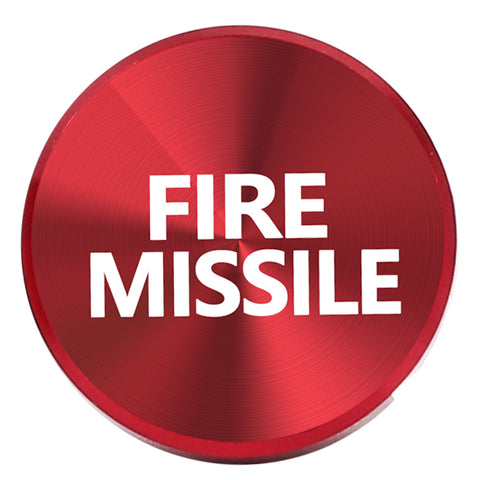 FIRE Missile Cigarette Lighter Push Button Plug Replacement Cover, Aluminum Black, Fit Cars Trucks SUVs with 12V Power Source