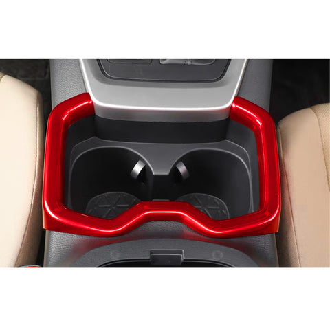 Inner Water Cup Holder Panel Frame Cover Trim, Sporty Red, Compatible with Toyota RAV4 2019-2024