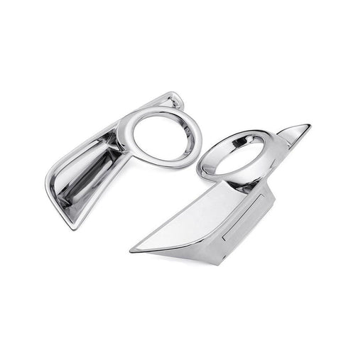 Chrome Front Fog Light Cover Trim Decoration for Toyota Highlander 2017+ Facelift