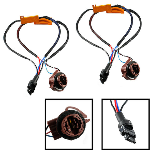 2pcs 3157 4157 Hyper Flash Pre-wired Load Resistors LED Switchback Turn Signal Light Error Fixer