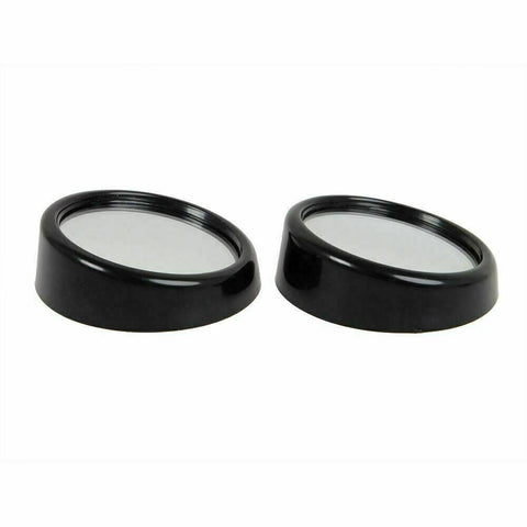 2x Black Round 2" Convex Stick On Rear-View Blind Spot Mirrors - Car, Truck, SUV