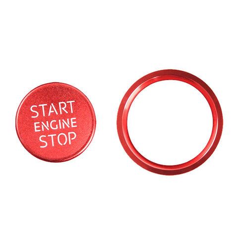 Blue/ Red Start Engine Stop Push Button Cover + Ring Fit Audi A4 A5 Q5 - S Line Style Start Stop Button Decor