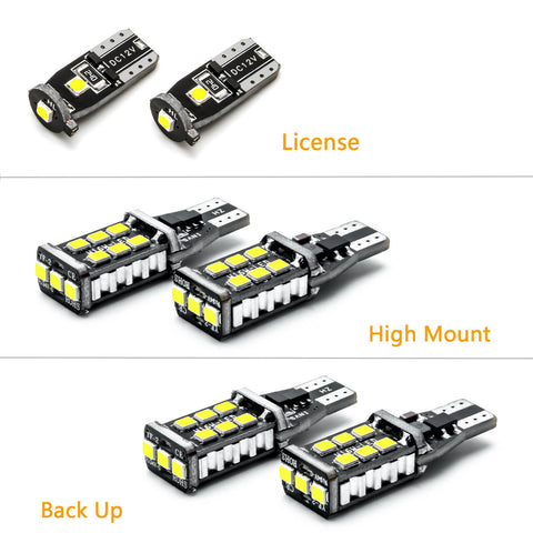6pcs LED High Mount Backup License Plate Light Package Combo for Chevrolet Silverado 1500 2500 3500 2500HD 3500HD 2015-2018