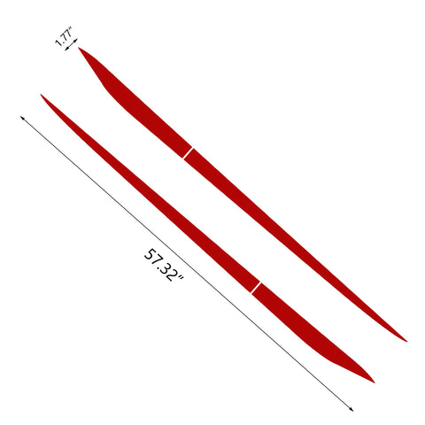 Car Side Skirt Stripe Vinyl Sticker Lower Door Panel Decal Molding Trim for Honda Civic 2016-2021, Black/Red