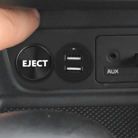 Eject Cigarette Lighter Push Button Plug Replacement Cover, Aluminum Black, Fit Cars Trucks SUVs with 12V Power Source