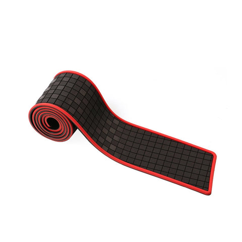 Rubber Auto Rear Bumper Guard Protector Trim Mosaic Checked Grid Pad Sticker Universal Fit for Car Trunk