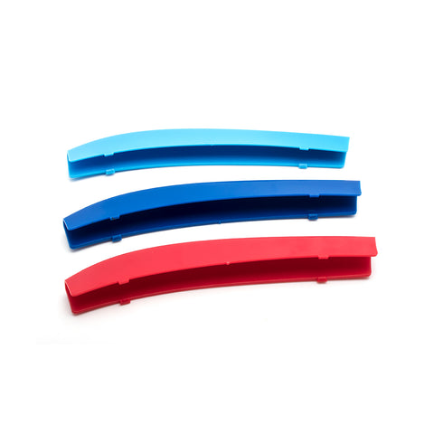 3pcs M-Colored Sporty Grille Kidney Insert Trims for BMW 5 Series GT F07 2009-2017 (9 beam bars)