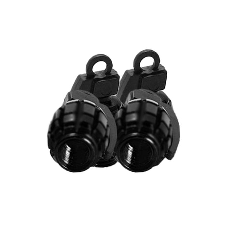Tire Wheel Valve Stem Caps Set Air Dust Cover Caps Grenade Shape/Skull Shape