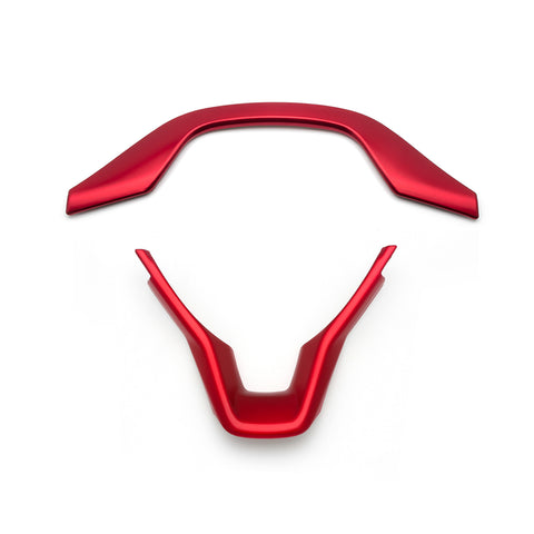 Car Steering Wheel Frame Cover Trim,Compatible with Honda Accord 2018-2022(Red 2pcs)