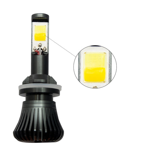9005 9006 HB3 HB4 / H8 H9 H11 / 880 881 889 COB LED Bulb White Golden Yellow Dual Color Fog Light Conversion Kit