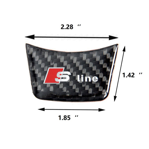 Xotic Tech Carbon Fiber Sline S Line Letter Decal Steering Wheel Decor Sticker for Audi A4 B8 A3 A6 C7