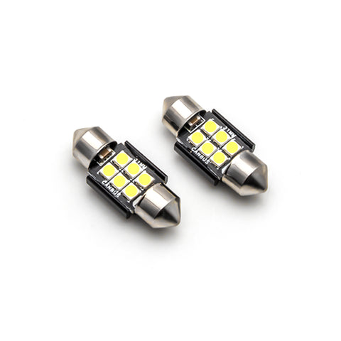 DE3175 LED Bulb, Error Free White 6-SMD 3030 31MM Festoon DE3021 DE3022 DE3023 6428 6430 LED Bulb for Car Interior Map Reading Light Trunk Cargo License Plate Lamp