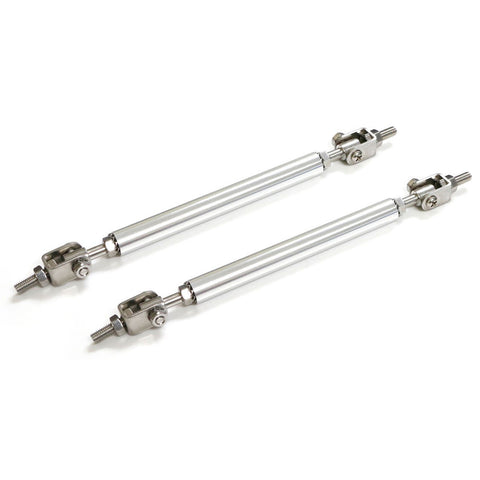 Adjustable 6"-9" / 8"-11" / 10"-13" Front Bumper Lip Splitter Diffuser Strut Rod Tie Bars Fit Most Vehicles, Black / Red / Blue / Silver