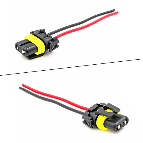 2pcs 9006 HB4 Socket Female Adapter Wiring Harness Pigtail Plug Connector for LED Fog Light Headlight