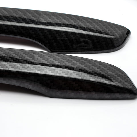 12pcs Carbon Fiber Pattern Car Side Door Handle Cover + Door Handle Bowl Panel Cover Set for Honda Civic 2016-2019