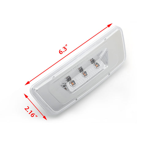 Clear Lens Chrome Amber LED Wheel Fender Side Marker Light Truck Signal Lamps For Kenworth T680 T700 T880 Peterbilt 567 Set-Back Axle models