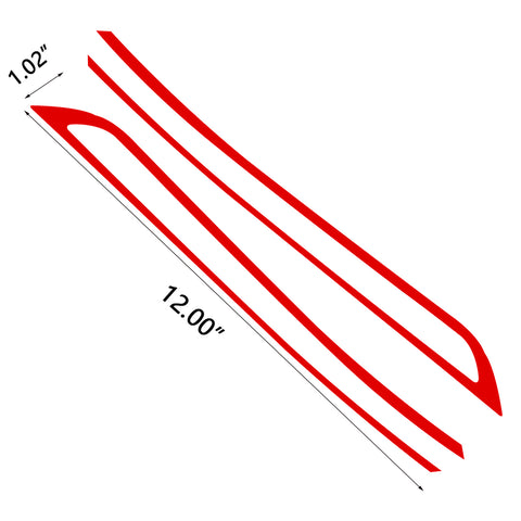 Glossy Red / Fluorescent Yellow Front Grille Pinstripe Vinyl Sticker Trim for Subaru WRX STI 2018 2019 2020, Racing Sport Front Hood Panel Pre-cut Stripe Decal Molding