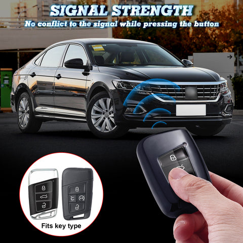 Purple Black Soft TPU Full Protect Remote Key Fob Cover For VW Passat Jetta 3/4 Button