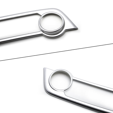 ABS Chrome Car Dashboard AC Switch Button Panel Frame Cover Trim for Toyota RAV4 2013-2018