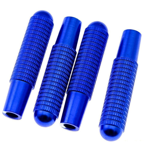 4pcs Aluminum Bolt-On Replace Door Lock Knob for Mercedes C E GLC GLE Class (W205 W213 X205 W166) Blue/ Red