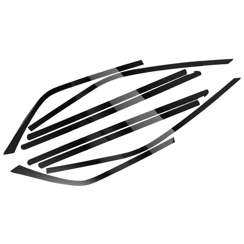 Dark Black Chrome Delete Blackout Window Cover Decal For Chrysler 300 2011-2021