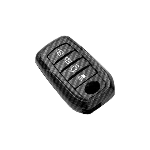 Carbon Fiber Pattern Full Protect Remote Key Fob Cover For Toyota 4Runner 2018+