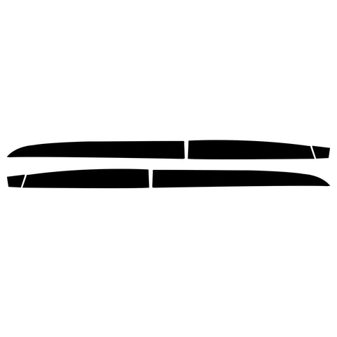 6pcs Red / Matte Black Vinyl Car Door Side Stripe Sticker Lower Door Panel Decal Molding Trim for Honda Accord 2018 2019